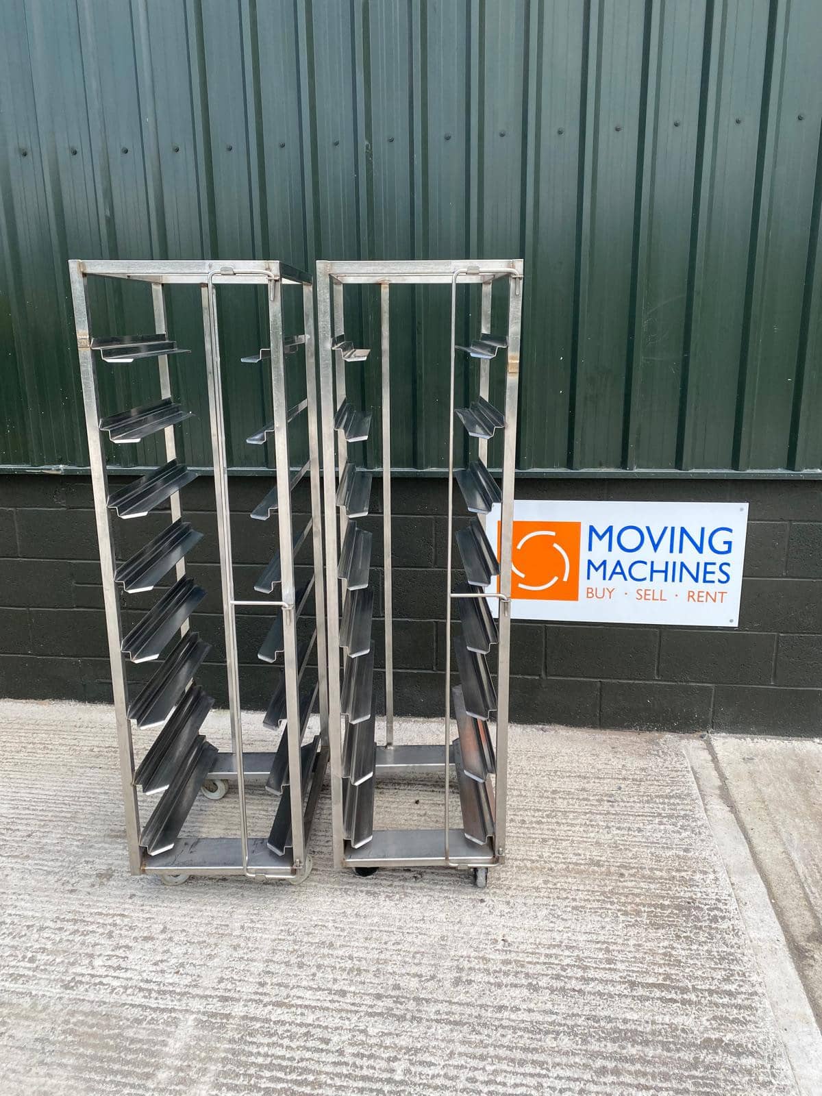 2 x 8-Runner Bakery Racks for 15'' x 26'' &amp; 17'' x 26'' bakery trays