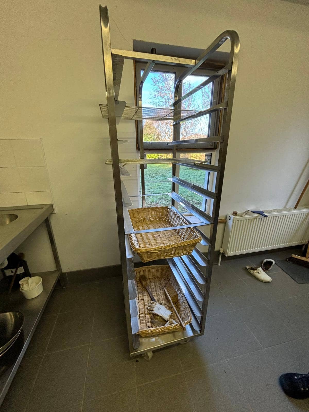 Mobile Bakery Rack Stainless Steel
