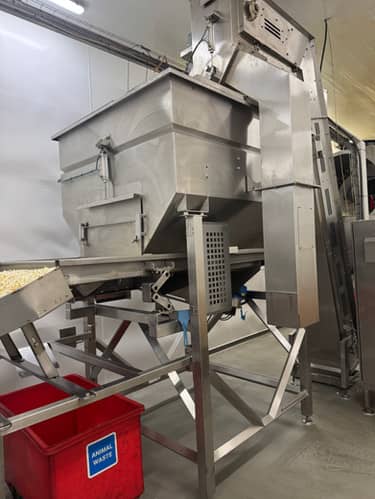 Polar Systems Ltd bulk hopper, vibratory table, base, elevator and diverter