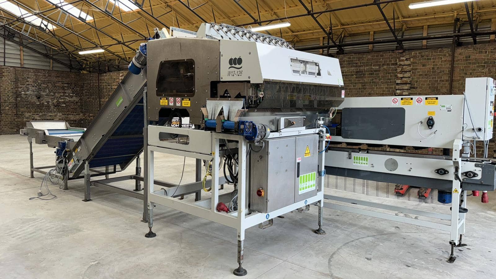 COMPLETE LINE: Sorma W12-126 Linear 12 Lane Multihead Weigher