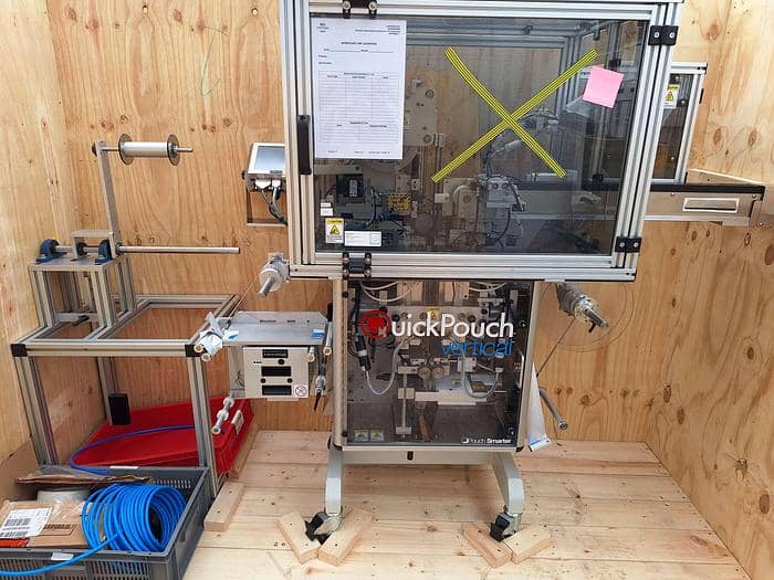 Quickpouch Automated Form-Fill Seal Packaging Machine with Videojet Dataflex Printer for Quickpouch Auto loader