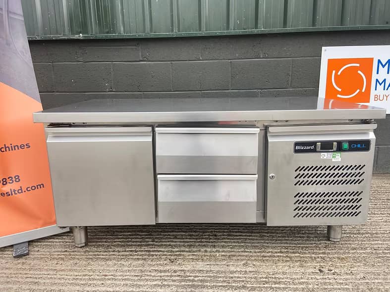 REF: MM6266 1 X Blizzard SNC2XX 2-Door + 2-Drawer Stainless Steel Refrigerated Counter