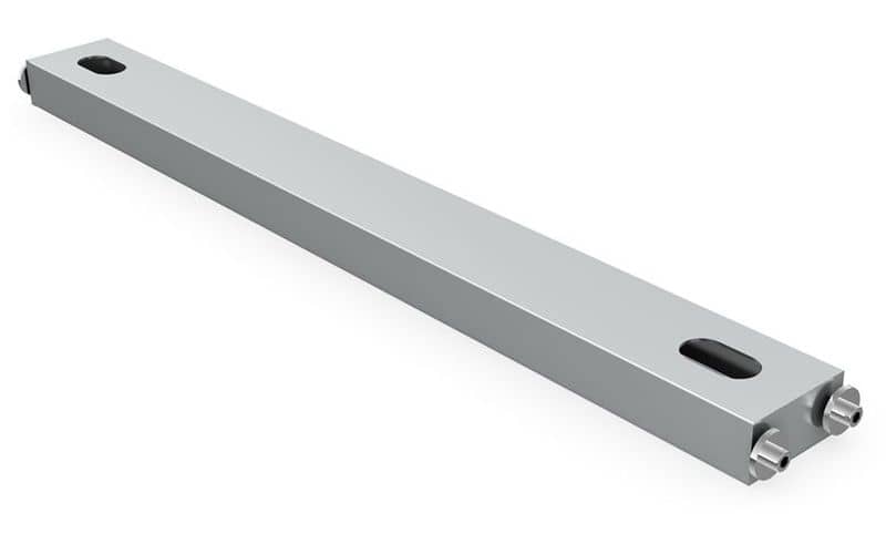 Cross bar support for pallet roller conveyor