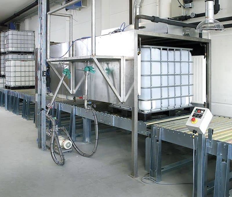 Driven pallet roller conveyor 190mm