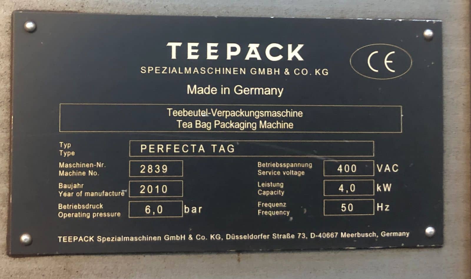 Teepack Perfecta