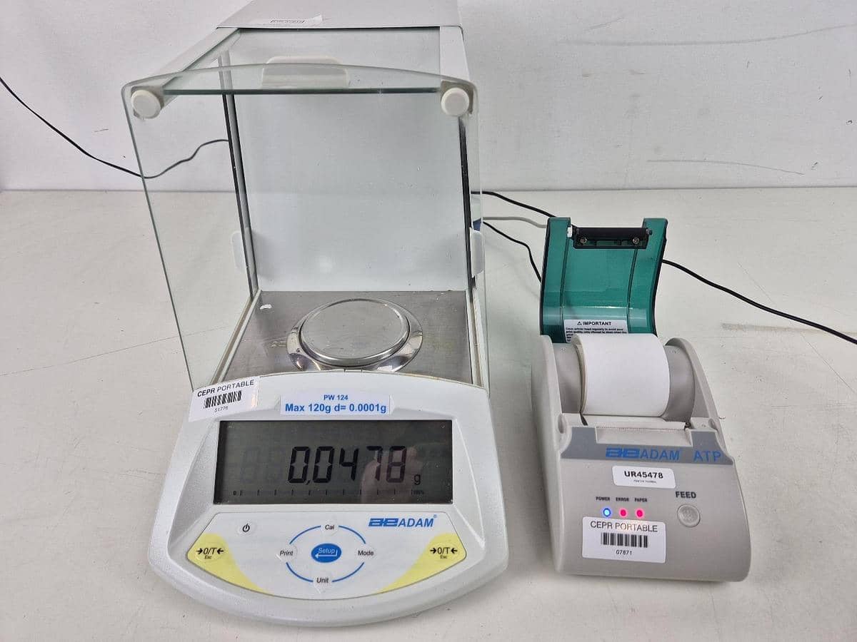 Adam Solent PW124 Analytical Balance + ATP Printer