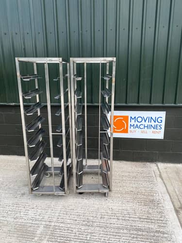 2 x 8-Runner Bakery Racks for 15'' x 26'' &amp; 17'' x 26'' bakery trays