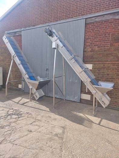 Used Stainless Steel In-feed Incline Conveyor