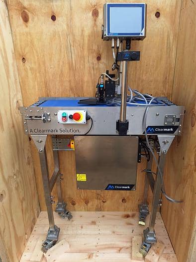 Clearmark ICE Viper plus Thermal Inkjet Coder with Stainless Steel Conveyor