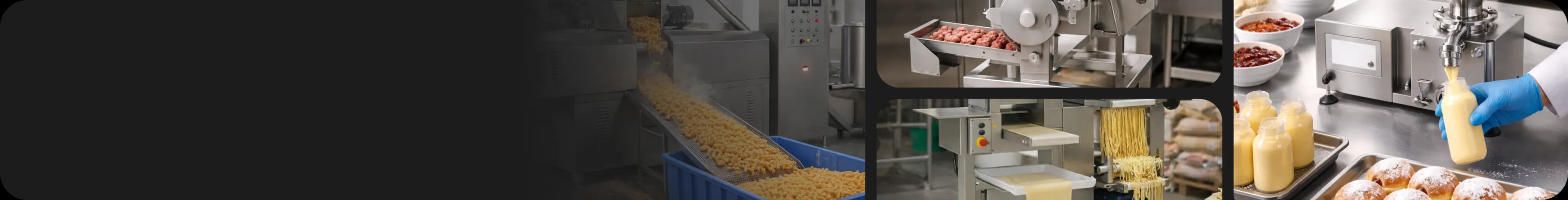 automated-food-depositing-and-extrusion-line-producing-pasta-products,-batter-filling-systems-and-portion-forming-machinery