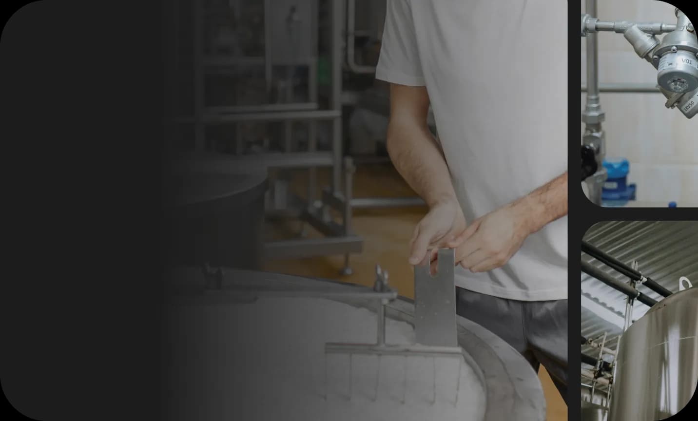 industrial-dairy-processing-plant-with-milk-pasteurisation-tanks,-stainless-steel-piping-systems-and-cheesemaking-equipment