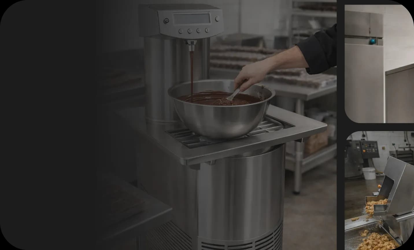 industrial-food-cooking-line-with-frying-systems,-thermal-batch-cookers-and-continuous-roasting-processing-equipment