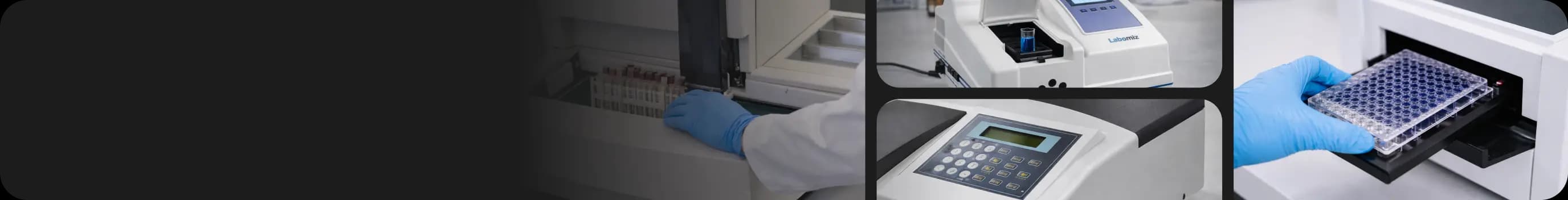 Laboratory analytical instruments including HPLC systems, benchtop analysers and automated sample handling workstations